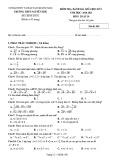 Đề thi giữa học kì 1 môn Toán lớp 10 năm 2020-2021 có đáp án - Trường THPT Nguyễn Huệ (Quảng Nam)