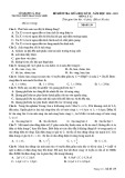 Đề thi giữa học kì 2 môn Vật lí lớp 12 năm 2020-2021 có đáp án - Trường THPT Phan Ngọc Hiển