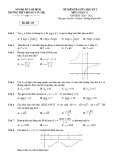 Đề thi giữa học kì 1 môn Toán lớp 12 năm 2020-2021 có đáp án - Trường THPT Hoàng Văn Thụ