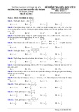 Đề thi giữa học kì 2 môn Toán lớp 11 năm 2020-2021 có đáp án - Trường THPT Nguyễn Tất Thành
