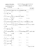 Đề thi giữa học kì 2 môn Toán lớp 11 năm 2020-2021 - Trường THPT Hồng Quang