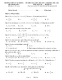 Đề thi giữa học kì 1 môn Toán lớp 10 năm 2020-2021 có đáp án - Trường THPT Lý Tự Trọng