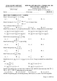 Đề thi giữa học kì 2 môn Toán lớp 11 năm 2020-2021 có đáp án - Trường THPT An Lương Đông