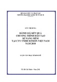 Luận văn Thạc sĩ Kinh tế: Đánh giá kết quả chương trình đào tạo kĩ năng mềm tại cty TNHH Sonion Việt Nam năm 2010