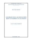 Luận văn Thạc sĩ Kinh tế: Giải pháp nâng cao chất lượng dịch vụ Internet 3G tại Tp.HCM
