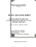 Sáng kiến kinh nghiệm Tiểu học: Phương pháp tổ chức dạy các dạng bài tập luyện từ và câu cho học sinh lớp 4