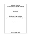 Luận văn Thạc sĩ Kinh tế: Cơ chế điều chuyển vốn nội bộ tại Ngân hàng Đầu tư và Phát triển Việt Nam