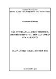 Luận văn Thạc sĩ Khoa học máy tính: Các kỹ thuật lựa chọn, trích rút, ghi nhận trạng thái biểu cảm cơ bản của mặt người