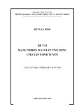 Luận văn Thạc sĩ Khoa học máy tính: Mạng Nơron Wavelet ứng dụng cho xấp xỉ phi tuyến