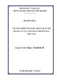 Luận văn Thạc sĩ Kinh tế: Ứng dụng Hiệp ước Basel trong quản trị rủi ro của các Ngân hàng Thương mại Việt Nam