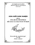 Sáng kiến kinh nghiệm THPT: Ứng dụng tích phân để giải các bài toán tổ hợp