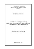 Luận văn Thạc sĩ Kinh tế: Các yếu tố tác động đến sự thỏa mãn công việc của nhân viên tại Tổng Công ty Điện lực TPHCM