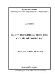 Luận văn Thạc sĩ Khoa học Máy tính: Giấu tin trong file âm thanh bằng các phép biến đổi rời rạc