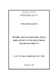 Luận văn Thạc sĩ Khoa học máy tính: Tìm hiểu một số sơ đồ thỏa thuận khóa bí mật và ứng dụng trong thanh toán điện tử