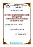 Luận văn Thạc sĩ Kinh tế: Xây dựng mô hình quản lý chất lượng toàn diện trong quản lý thuế - Nghiên cứu tình huống Chi cục Thuế quận Phú Nhuận, Tp. Hồ Chí Minh