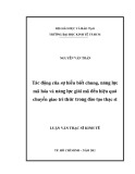 Luận văn Thạc sĩ Kinh tế: Tác động của sự hiểu biết chung, năng lực mã hóa và năng lực giải mã đến hiệu quả chuyển giao tri thức trong đào tạo Thạc sĩ