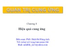 Bài giảng Quản trị cung ứng: Chương 8 - PhD. Đinh Bá Hùng Anh