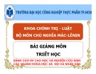 Bài giảng môn Triết học: Chương 1 - Trường ĐH Công nghiệp Thực phẩm TP. HCM