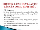 Bài giảng Logic học đại cương: Chương 4 - ThS. Trần Thị Hà Nghĩa