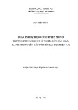 Luận văn Thạc sĩ Quản lý giáo dục: Quản lý hoạt động tổ chuyên môn ở trường trung học cơ sở Nghĩa Tân, Cầu Giấy, Hà Nội trong yêu cầu đổi mới dạy học hiện nay