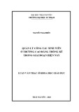 Luận văn Thạc sĩ Khoa học giáo dục: Quản lý công tác sinh viên ở trường Cao đẳng Thống kê trong giai đoạn hiện nay