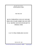 Luận văn Thạc sĩ Khoa học giáo dục: Quản lý bồi dưỡng năng lực giáo dục theo chuẩn nghề nghiệp cho giáo viên mầm non ở các trường mầm non huyện Quế Võ tỉnh Bắc Ninh”