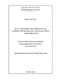 Luận văn Thạc sĩ Khoa học giáo dục: Quản lý hoạt động trải nghiệm sáng tạo ở trường Tiểu học Đoàn Kết - Quận Hai Bà Trưng - Thành phố Hà Nội