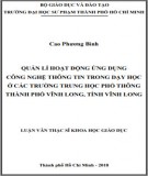 Luận văn Thạc sĩ Khoa học giáo dục: Quản lí hoạt động giáo dục cho trẻ mẫu giáo tại các trường mầm non quận Tân Bình, thành phố Hồ Chí Minh