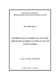 Luận văn Thạc sĩ Kinh tế: Giải pháp nâng cao động lực làm việc cho người lao động tại Công ty cổ phần Cấp nước Gia Định