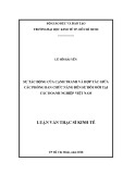 Luận văn Thạc sĩ Kinh tế: Sự tác động của cạnh tranh và hợp tác giữa các phòng ban chức năng đến sự đổi mới tại các doanh nghiệp Việt Nam