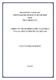 Luận văn Thạc sĩ Kinh tế: Nghiên cứu trách nhiệm xã hội và lợi nhuận của các công ty niêm yết tại Việt Nam