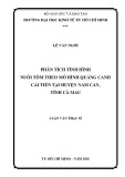 Luận văn Thạc sĩ Kinh tế: Phân tích tình hình nuôi tôm theo mô hình quảng canh cải tiến tại huyện Năm Căn, tỉnh Cà Mau