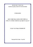 Luận văn Thạc sĩ Kinh tế: Hoàn thiện hoạt động phân phối tại Công ty cổ phần Thương mại Dịch vụ Quận 3