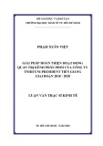 Luận văn Thạc sĩ Kinh tế: Giải pháp hoàn thiện hoạt động quản trị kênh phân phối của Công ty TNHH UNI-President tại Tiền Giang giai đoạn 2018 – 2020