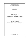 Luận văn Thạc sĩ Ngôn ngữ và Văn hóa Việt Nam: Tính dự báo trong thơ Trần Tế Xương