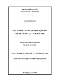 Luận văn Thạc sĩ Ngôn ngữ và Văn hóa Việt Nam: Thơ nôm Đường luật Phan Bội Châu thời kỳ ở Huế (từ 1925 đến 1940)