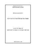 Luận văn Thạc sĩ Ngôn ngữ Văn học và Văn hoá Việt Nam: Tản văn của Nguyễn Quang Thiều