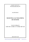 Luận văn Thạc sĩ Ngôn ngữ văn học và Văn học Việt Nam: Thơ đường luật trào phúng Hồ Chí Minh