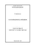 Luận văn Thạc sĩ Ngôn ngữ và Văn hóa Việt Nam: Văn xuôi Linh Nga Niê Kdam