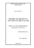 Khoá luận tốt nghiệp Đại học: Tìm hiểu giá trị thơ văn yêu nước của Phan Văn Trị