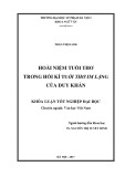 Khoá luận tốt nghiệp Đại học: Hoài niệm tuổi thơ trong hồi kí Tuổi thơ im lặng của Duy Khán