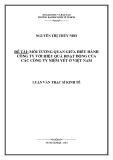 Luận văn Thạc sĩ Kinh tế: Mối tương quan giữa điều hành công ty với hiệu quả hoạt động của các công ty niêm yết ở Việt Nam