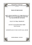 Luận văn Thạc sĩ Kinh tế: Phân tích xu hướng lựa chọn báo in và báo điện tử của bạn đọc báo Tuổi Trẻ tại thành phố Hồ Chí Minh
