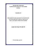 Luận văn Thạc sĩ Kinh tế: Đánh giá một số khía cạnh kinh tế-xã hội phát sinh của các hộ gia đình sau tái định cư thuộc dự án rạch Ụ Cây, quận 8-TP.HCM