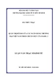 Luận văn Thạc sĩ Kinh tế: Quản trị rủi ro của các Ngân Hàng Thương Mại Việt Nam theo chuẩn mực của Basel 3