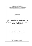 Luận văn Thạc sĩ Kinh tế: Ước lượng suất sinh lợi của giáo dục ở khu vực Đồng bằng sông Cửu Long