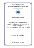 Luận văn Thạc sĩ Kinh tế: Các nhân tố tác động đến nghèo đói ở huyện Mương Không tỉnh Chăm Pa Sắc nước Cộng hòa dân chủ nhân dân Lào