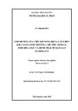 Luận văn Thạc sĩ Sinh học: Ảnh hưởng của việc bổ sung bột lá sắn đến khả năng sinh trưởng, chỉ tiêu sinh lý, sinh hóa máu và hình thái tế bào gan ở chim Cút