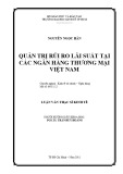 Luận văn Thạc sĩ Kinh tế: Quản trị rủi ro lãi suất tại các ngân hàng thương mại Việt Nam