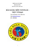 Bài giảng môn Vovinam - Việt võ đạo - Trường CĐ Công nghệ thông tin TP.HCM